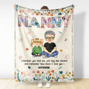 Chibi Remember How Much We Love You - Gift For Grandma - Personalized Fleece Blanket, Sherpa Blanket
