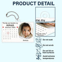 Calendar Custom Photo The Day You Became My Mommy - Gift For Mother, Father - Personalized Acrylic Car Hanger
