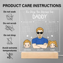 Calendar The Day You Became My Daddy - Gift For Father - Personalized 3D Led Light Wooden Base