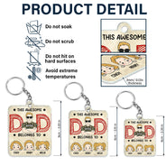 Qr Code This Awesome Dad Belongs To - Personalized Acrylic Keychain