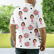 Custom Photo Best Dad Ever - Personalized Polo Shirt