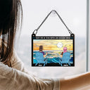 Couple Beach You & Me With An Ocean View - Personalized Window Hanging Suncatcher Ornament