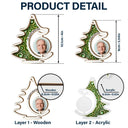 Custom Photo Memorial Christmas Tree Always With You - Personalized Suncatcher Ornament