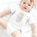 Gift For Kids,Gift For Grandkids,Grandpa,Grandma,Grandkids,Happy - Kid Baby I Am Kind I Am Smart - Personalized Baby Onesie