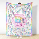 Top Market - Kid Boy Kid Girl Monogram - Personalized Fleece Blanket, Sherpa Blanket