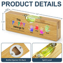 Gift For Grandpa, Gift For Father, Funny - Kid Handprint This Grandpa Daddy Belongs To - Personalized Bottle Opener Wood Level