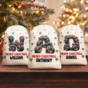 Gift For Kids, Gift For Grandkids, Happy, Christmas - Kid Monster Truck Toy Container Monogram Initial - Personalized Favor Bag