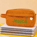 Back To School, Gift For Kids, Confident, Icon - Kid's Name Pencil Pouch Back To School - Personalized Corduroy Pencil Case