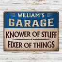Top Market, Gift For Men, Gift For Yourself, Proud, Custom Text - Knower And Fixer - Personalized Classic Metal Signs