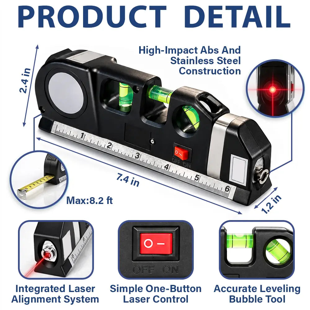 Gift For Men,Gift For Father,Gift For Boyfriend,Gift For Couples,Gift For Husband,Gift For Grandpa,Dad's Hobby,Grandpa's Hobby,Non-Eng,Icon,Adorable - If Daddy Can't Fixed It We're All Screwed - Personalized Laser Level Tool