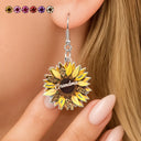 Gift For Mother,Gift For Grandma,Happy - Nana, Mom, Auntie Family Sunflower - Birthday, Loving Gift For Mother, Grandma, Grandmother - Personalized Acrylic Earrings