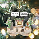 Sad,Memorial,Pet Lovers,Christmas - They Still Talk About You Cozy House - Personalized Custom Shaped Acrylic Ornament