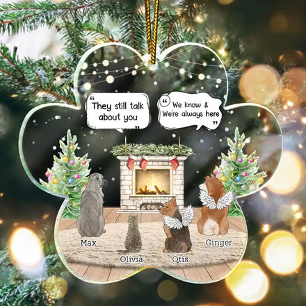 They Still Talk About You Cozy House - Personalized Custom Shaped Acrylic Ornament