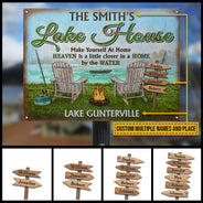 Lake House Make Yourself At Home Custom Classic Metal Signs