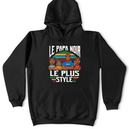 Gift For Husband,Parents,Gift For Yourself,Gift For Men,Gift For Father,Dad - Daughters (Young),Dad - Sons,Dad - Children,Afro Dad,Happy,French,Non-Eng,Vector,Proud - Le Papa Noir Le Plus Stylé - T-Shirt Personnalisé