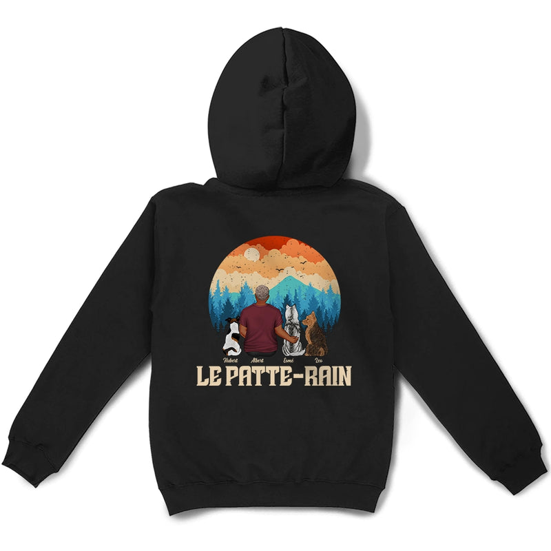Dog Lovers,Dog Dad,Pet Lovers,Pet Dad,Funny,French,Non-Eng,Vector,Proud - Le Patte-Rain - T-Shirt Personnalisé