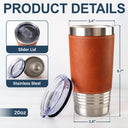 Gift For Father,Gift For Men,Gift For Husband,Happy,Gift For Yourself - From The Reason You Drink - Personalized Leather Tumbler