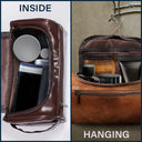 Gift For Father,Gift For Grandpa,Independence Day,Gift For Husband,Afro Dad,Non-Eng,Icon,Proud - The Original Legend Legend Husband Daddy Grandpa - Personalized Leather Toiletry Bag