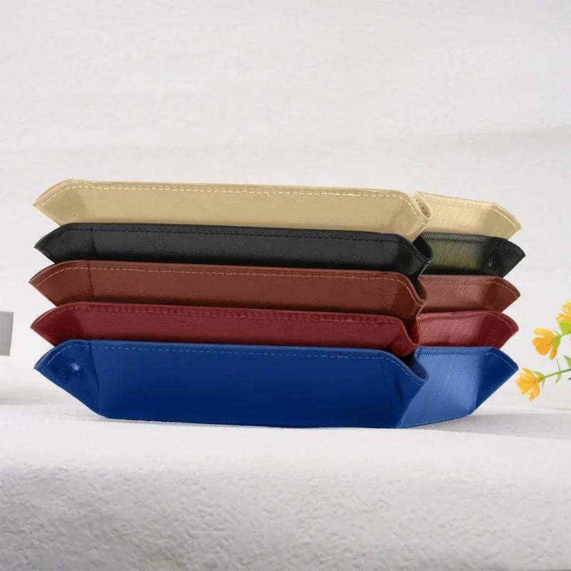 Gift For Father,Dad - Children,Funny,Icon - Empty Your Pockets Daddy Stick Figure - Personalized Leather Valet Tray