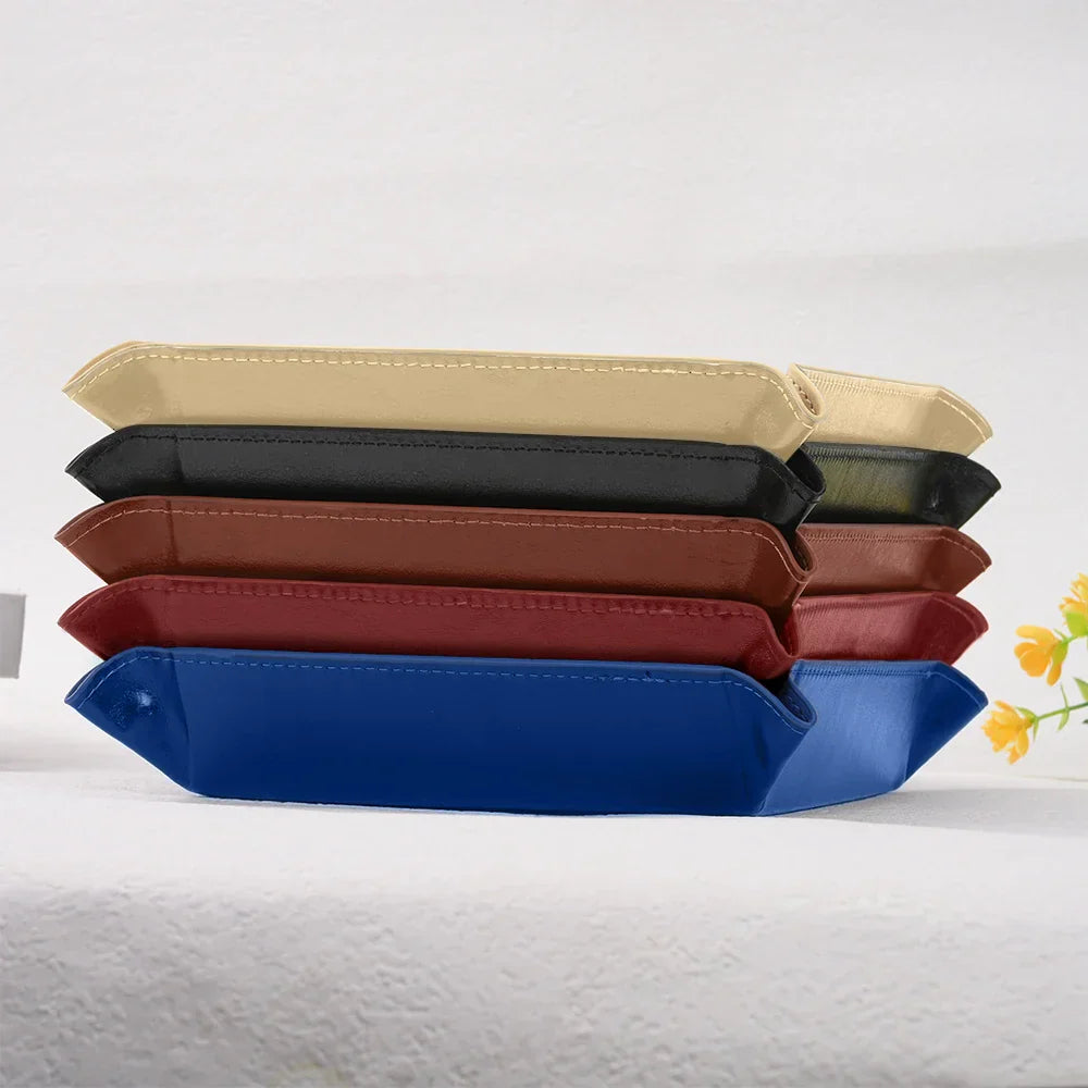 Gift For Father,Dad - Children,Happy,Non-Eng,Proud - Dad The Man The Myth The Legend - Personalized Leather Valet Tray
