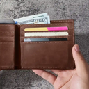 No Returns Or Refunds Chibi Grandkids - Personalized Leather Wallet