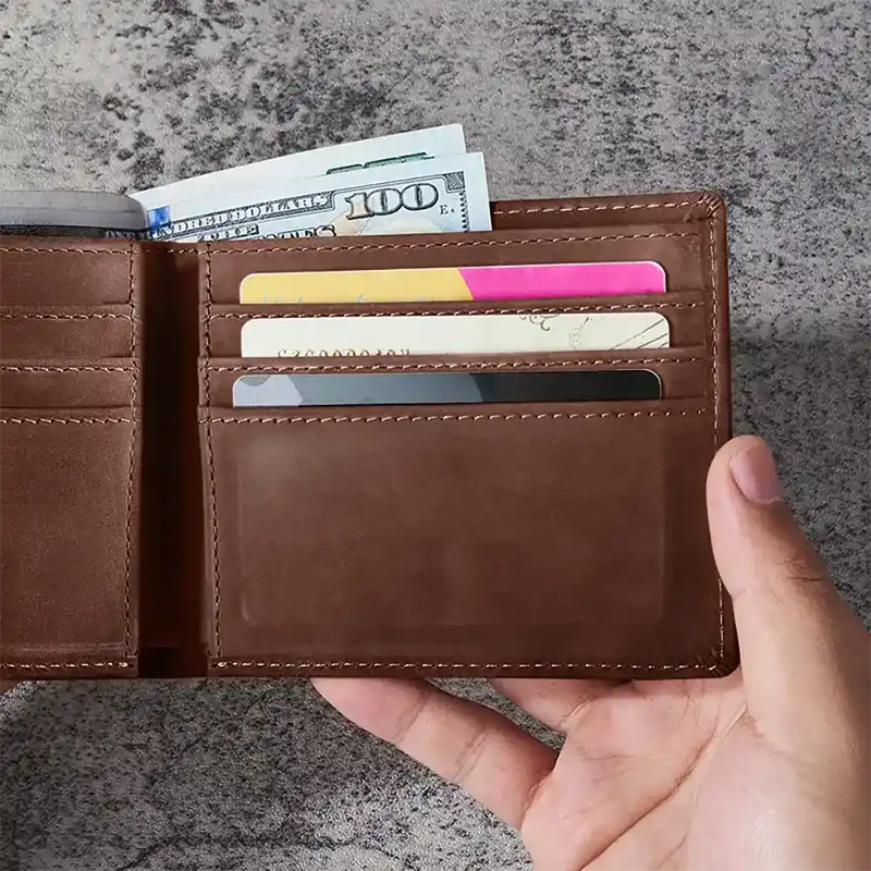 God Hit A Homerun - Personalized Leather Wallet