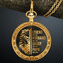 Gift For Grandpa,Gift For Father,Gift For Men,Happy - Legend Husband Daddy Grandpa - Personalized Pocket Watch
