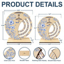 Christmas,Gift For Yourself - Let Your Birth Month Flower Bloom In Time - Personalized Spinning Perpetual Desk Calendar