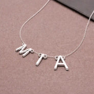 Gift For Yourself, Happy - Letter Charms Made In The Name - Personalized Letter Necklace