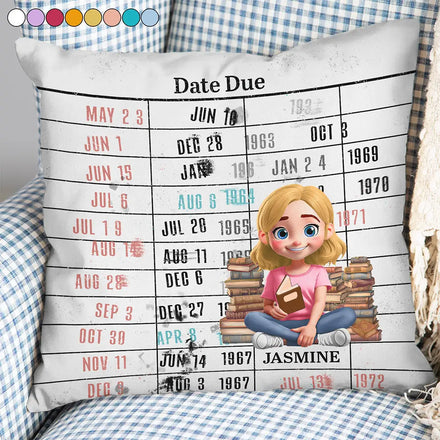 Library Card Reading Book Lovers - Personalized Pillow