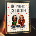 Mom,Daughters,Gift For Mother - Like Mother Like Daughter - Personalized LED Mirror Frame Lamp