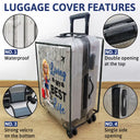 Gift For Women,Gift For Men,Summer,Travel,Happy - Living My Best Life 3D Effect - Personalized Clear Luggage Cover
