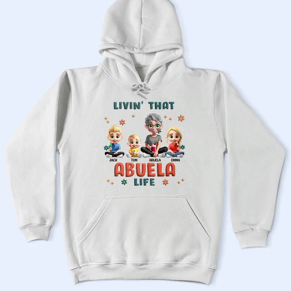 Gift For Grandma,Grandma,Grandkids,Gift For Mother - Living That Grandma Life 3D Effect - Personalized T Shirt
