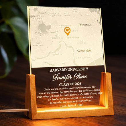 Location Map Congrats You Did It - Personalized Night Light