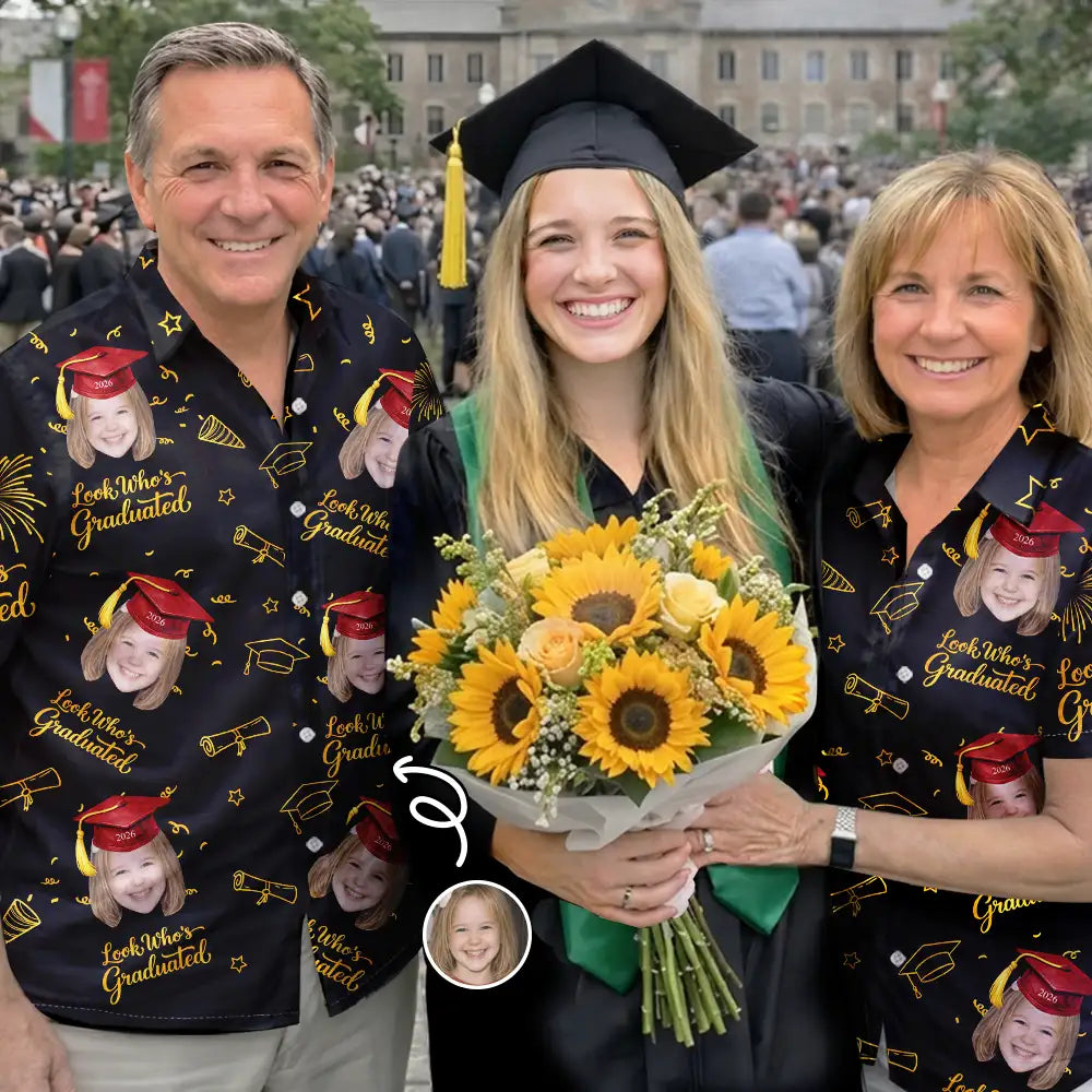 Look Who's Graduated - Personalized Hawaiian Shirt
