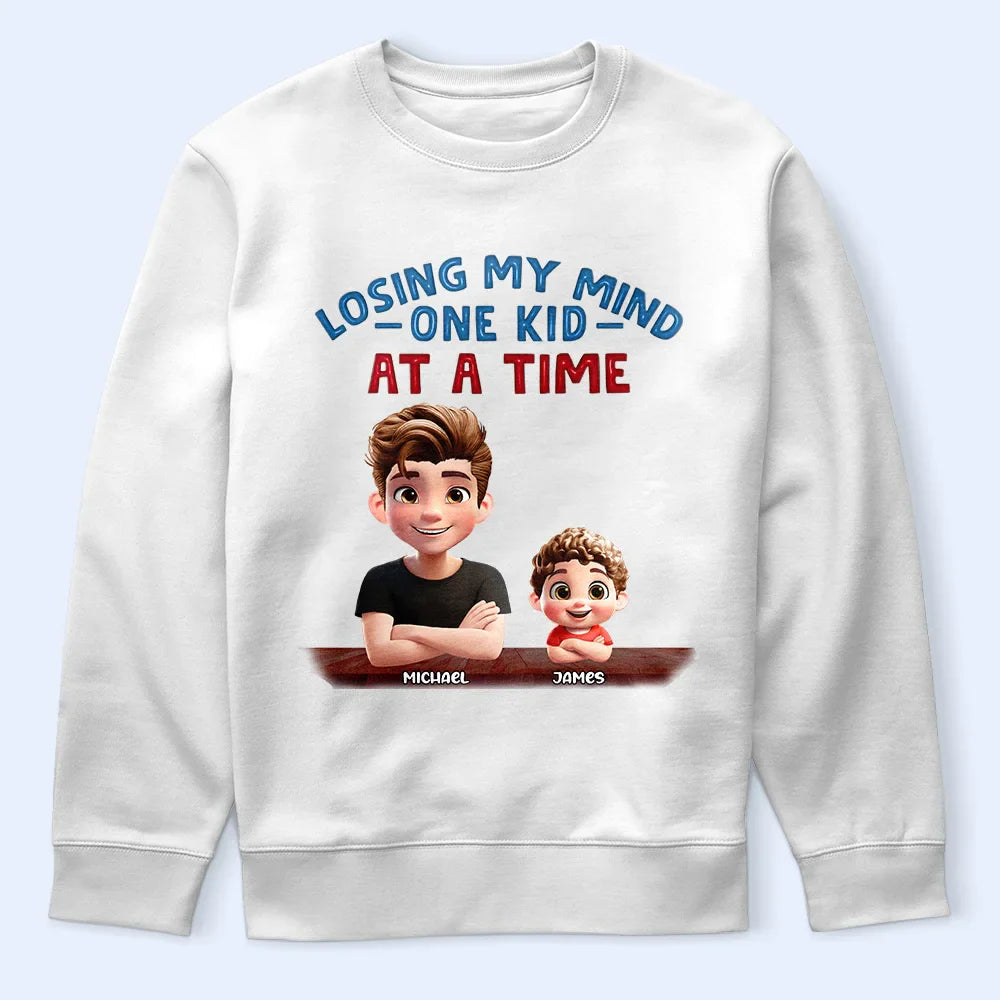 Gift For Father,Dad,Children -Losing My Mind One Kid At A Time - Personalized T Shirt