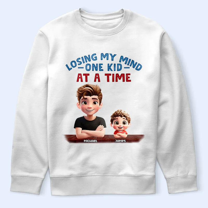Gift For Father,Dad,Children -Losing My Mind One Kid At A Time - Personalized T Shirt