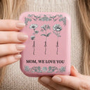Gift For Mother, Gift For Daughter, Mom - Daughter (Adult), Gift For Children, Sentimental, Icon - Love Between Mother Daughter Birth Flower Toile - Personalized LED Compact Mirror