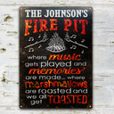 Personalized Camping Fire Pit Get Toasted Color Customized Classic Metal Signs