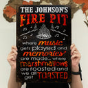 Personalized Camping Fire Pit Get Toasted Color Customized Classic Metal Signs