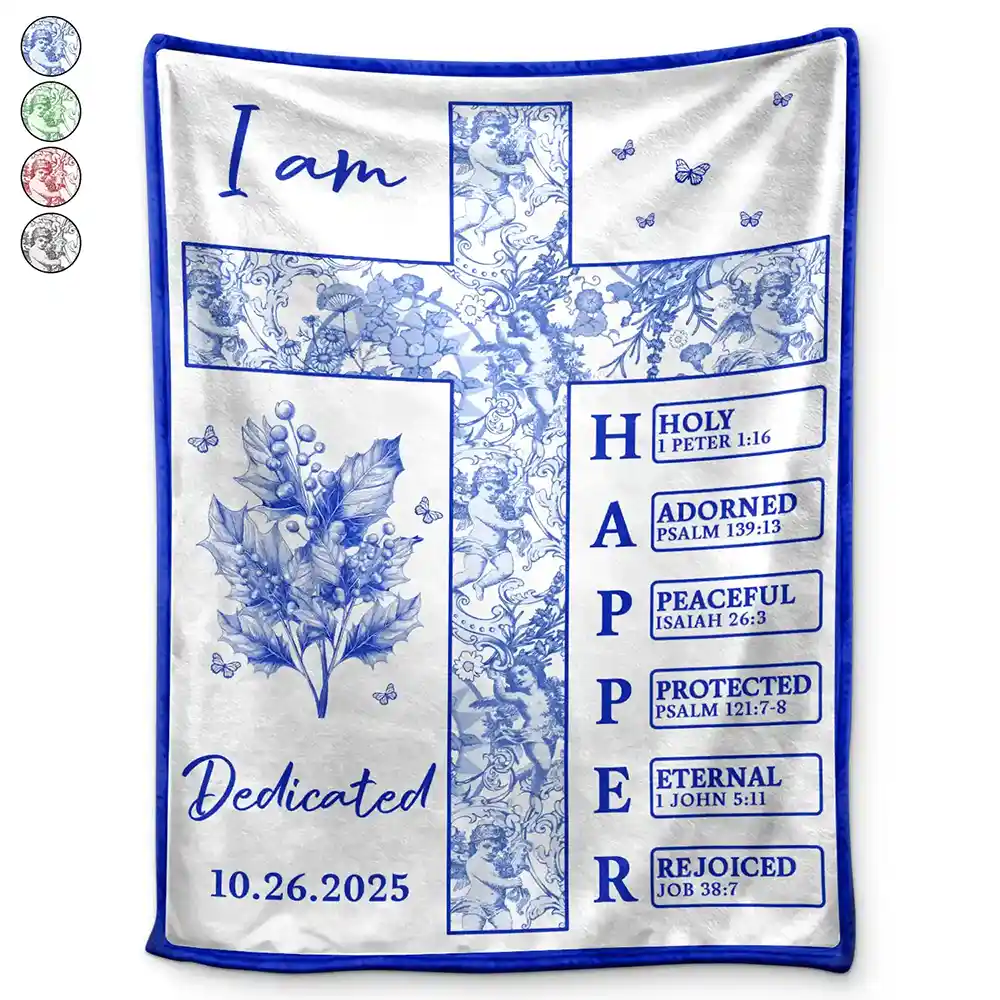 New baby,New Mom,New Dad,Christian,Love - Newborn Baby Baptized Dedicated Christened First Communion - Personalized Fleece Blanket, Sherpa Blanket