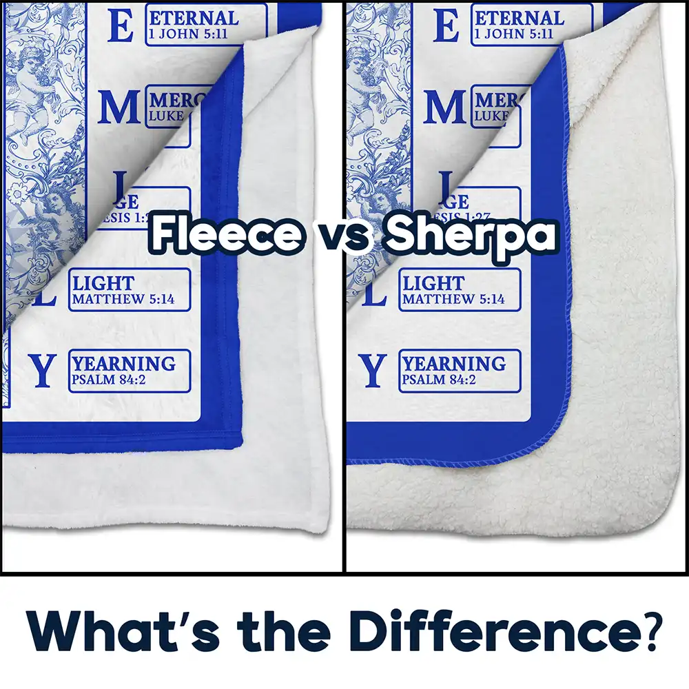 New baby,New Mom,New Dad,Christian,Love - Newborn Baby Baptized Dedicated Christened First Communion - Personalized Fleece Blanket, Sherpa Blanket