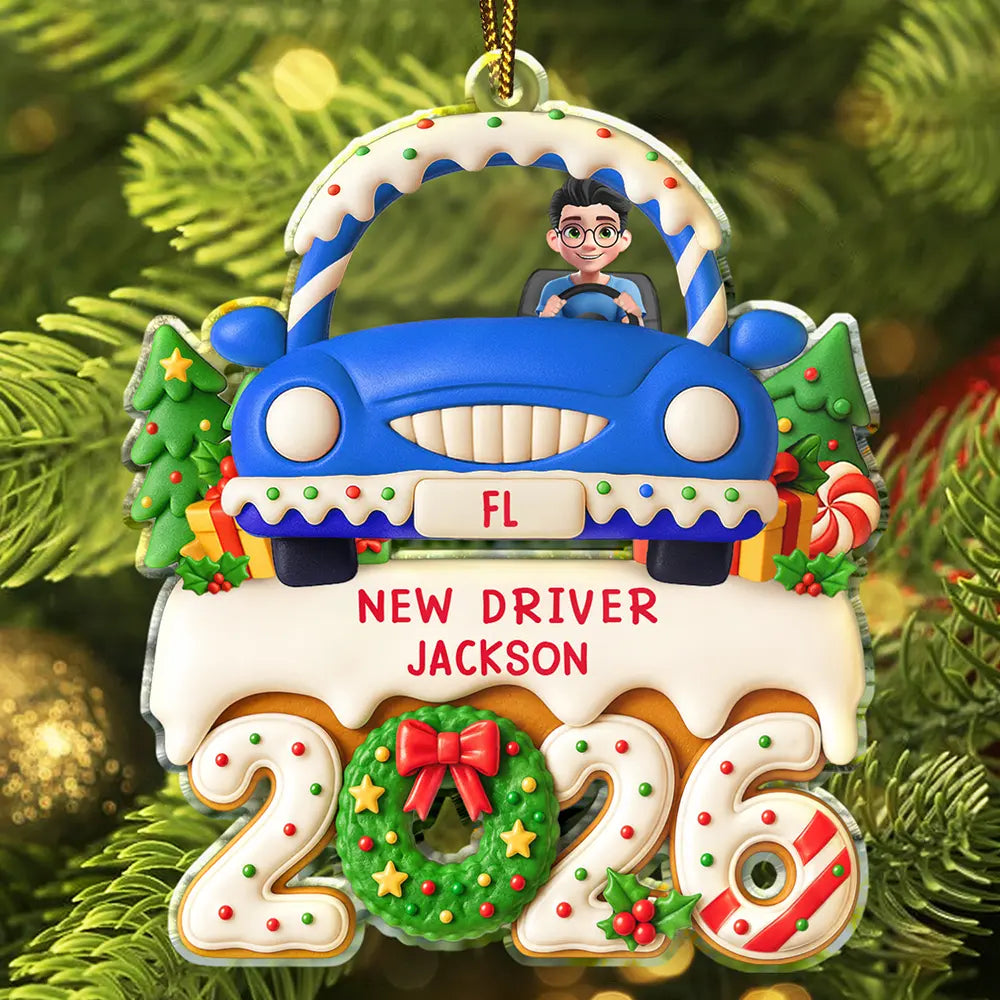 New Driven License - Personalized Custom Shaped Acrylic Ornament