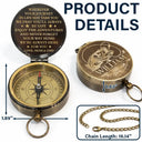 Gift For Husband,Gift For Boyfriend,Gift For Men,Gift For Father,Gift For Grandpa,Gift For Son,Gift For Brothers,Icon,Cozy - Enjoy The Adventures Fishing Lover - Personalized Engraved Brass Compass