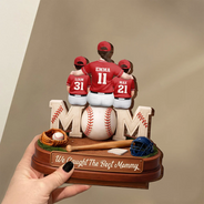 Gift For Mother,Gift For Father,Baseball,Gift For Women,Retirement,Top Market,Happy - 3D Effect Baseball We Caught The Best Mom Dad - Personalized Custom Shaped Wooden Plaque