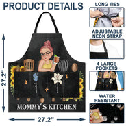 Christmas,Happy,Gift For Grandma,Gift For Mother - Grandma's Flower Kitchen - Personalized Apron
