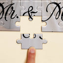 Gift For Couples, Gift For Husband, Gift For Wife - Custom Photo Our First Anniversary As Mr. & Mrs. - Personalized Jigsaw Puzzle
