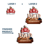 Gift For Mother,Gift For Father,Baseball,Gift For Women,Retirement,Top Market,Happy - 3D Effect Baseball We Caught The Best Mom Dad - Personalized Custom Shaped Wooden Plaque