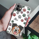 Pet Lovers, Dog Lovers, Cat Lovers - Dog Cat Paw Prints - 3D Inflated Effect Printed, Personalized Clear Phone Case