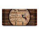 Christian We Will Serve The Lord Personalized Custom Wood Key Holder